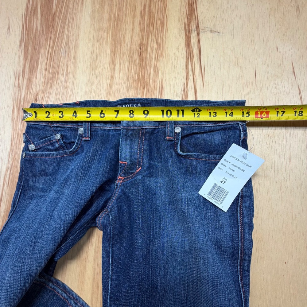 Rock & Republic Jagger Jeans Size 27 Bootcut Dark Wash NWT - Picture 6 of 13